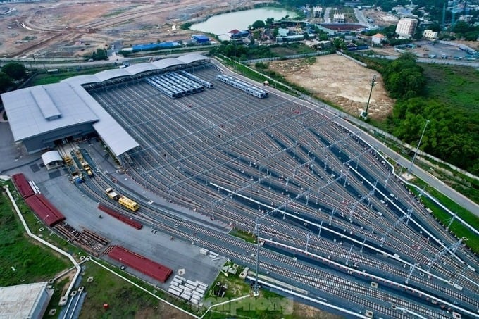 Hình ảnh depot Long Bình nhìn từ trên cao. Ảnh: Báo Tiền Phong
